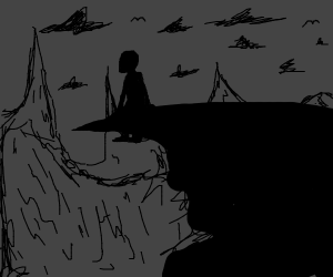 300x250 man sitting on edge of cliff drawing - Edge Drawing