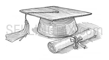 450x248 engraving style hatching pen pencil painting illustration graduate - Education Drawing