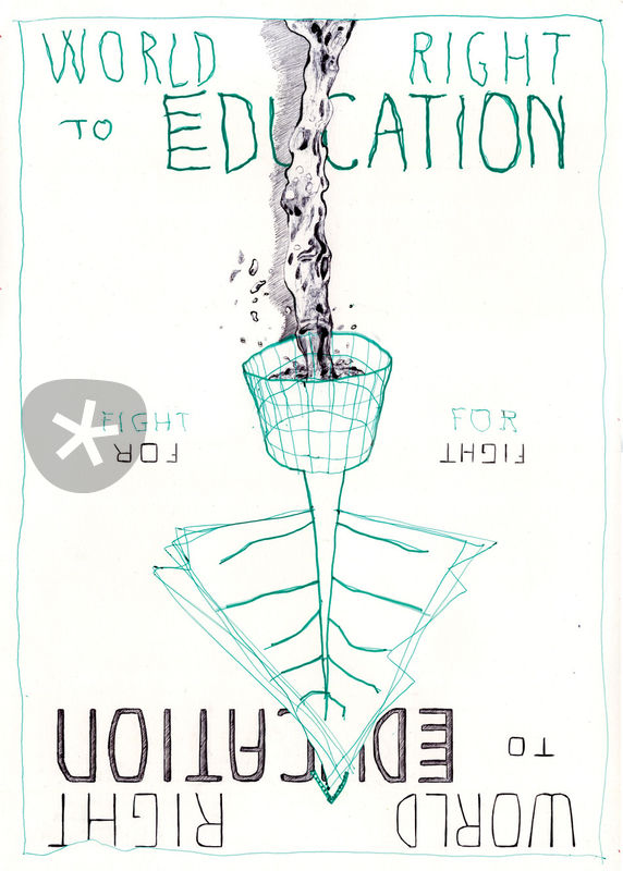 572x800 world right to education drawing art prints and posters - Education Drawing
