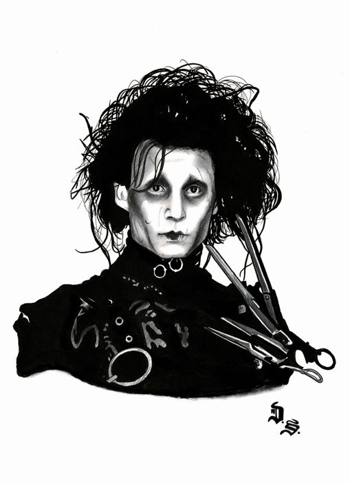 509x700 edward scissorhands - Edward Scissorhands Drawing
