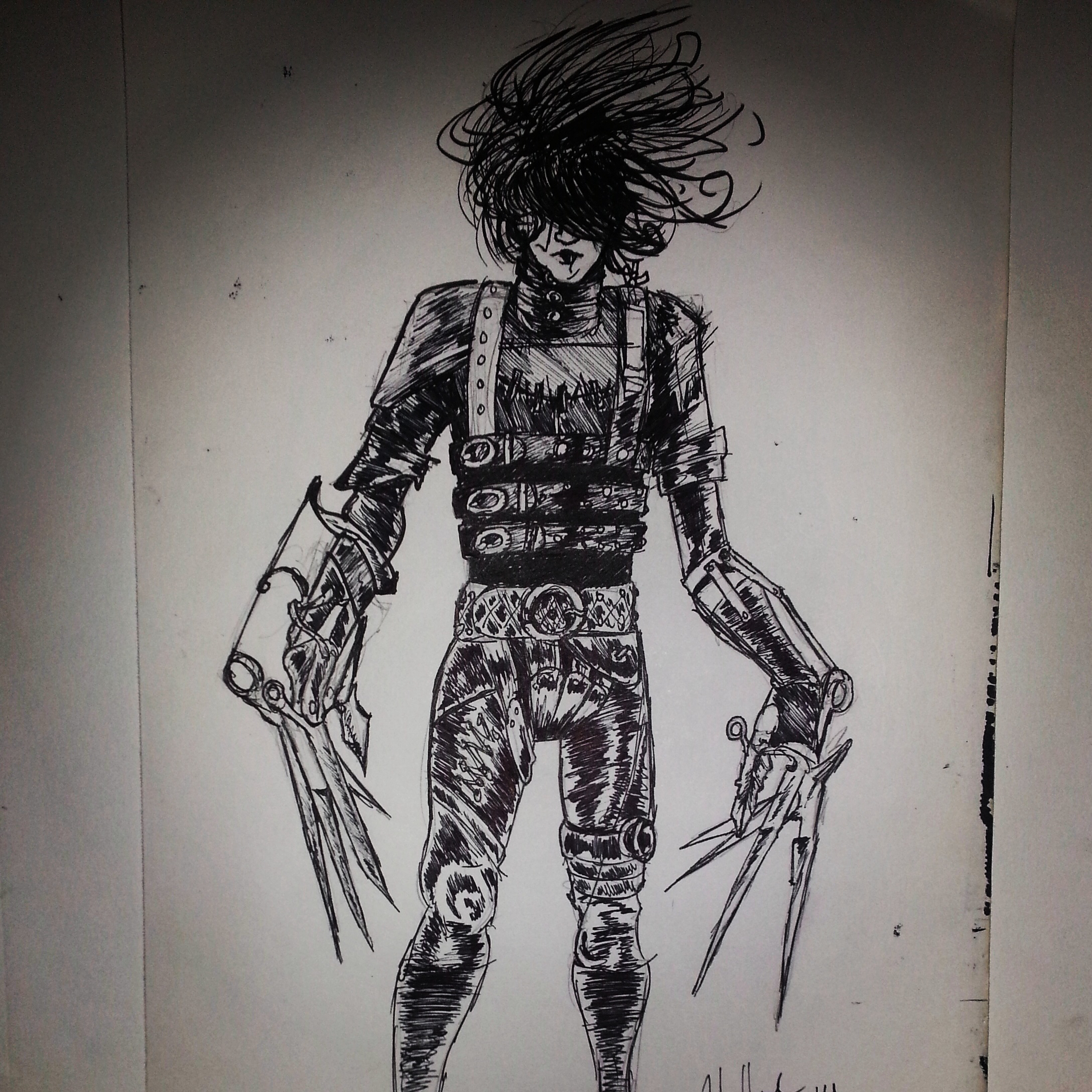 2176x2176 edward scissorhands drawing! - Edward Scissorhands Drawing