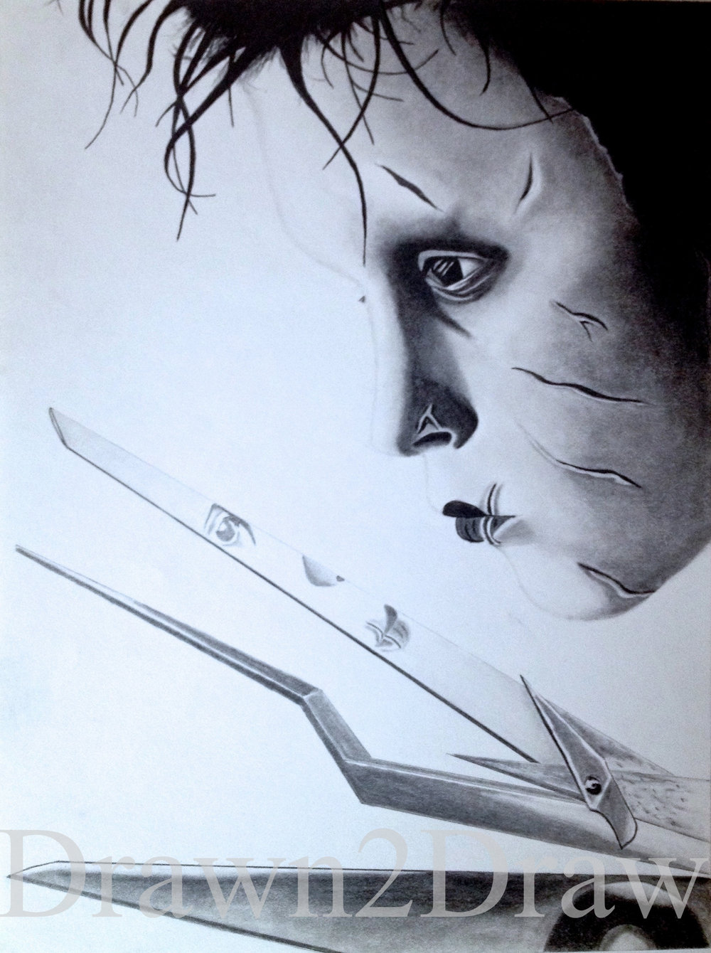 1000x1340 edward scissorhands drawn draw - Edward Scissorhands Drawing