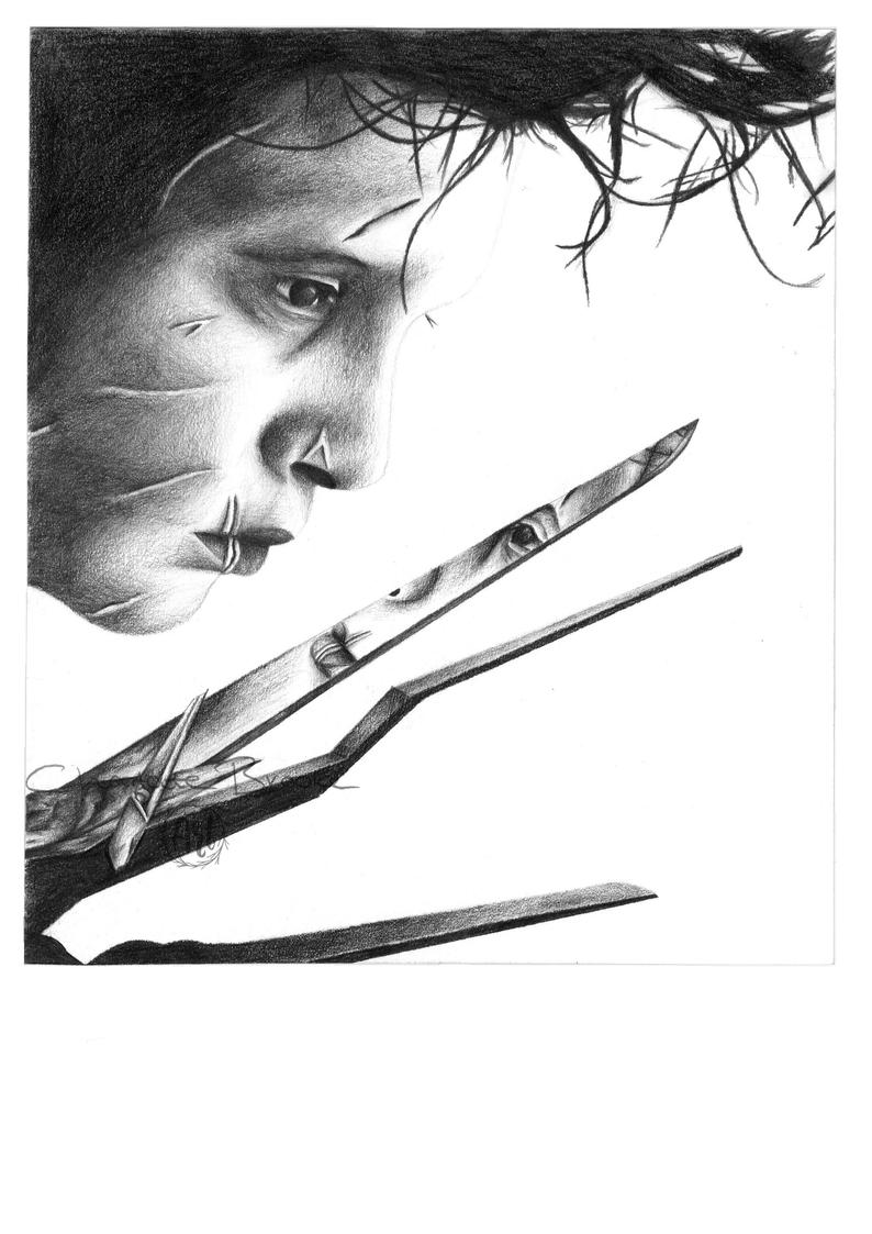 794x1123 tim burton edward scissorhands pencil portrait drawing print etsy - Edward Scissorhands Drawing