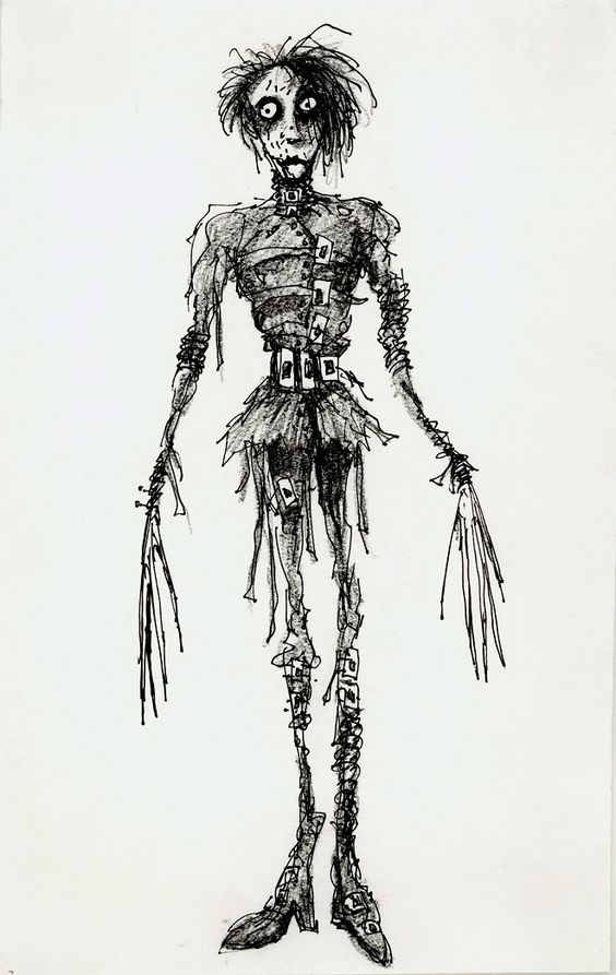 564x893 edward scissorhands, tim burton - Edward Scissorhands Drawing