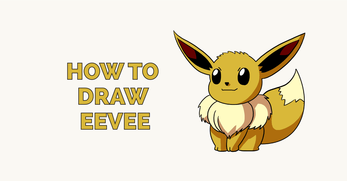 1200x628 How To Draw Eevee From Really Easy Drawing Tutorial - Eevee Drawing