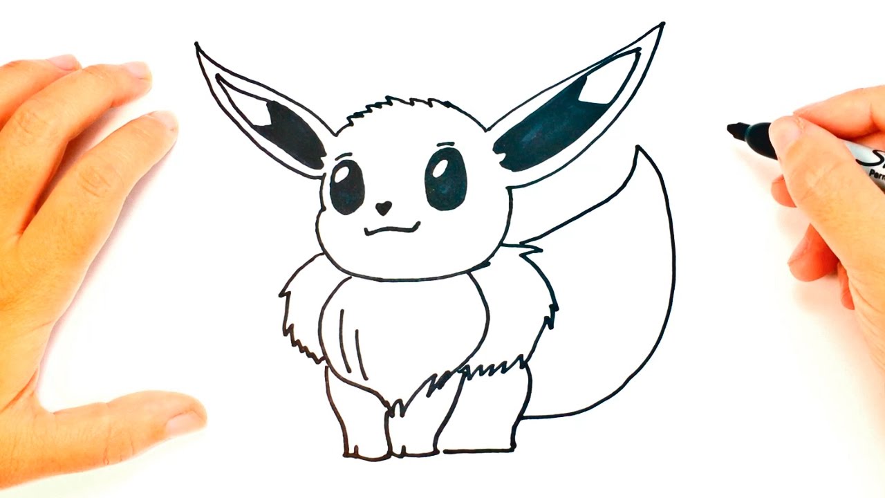 1280x720 How To Draw Eevee Pokemon Eevee Easy Draw Tutorial - Eevee Drawing