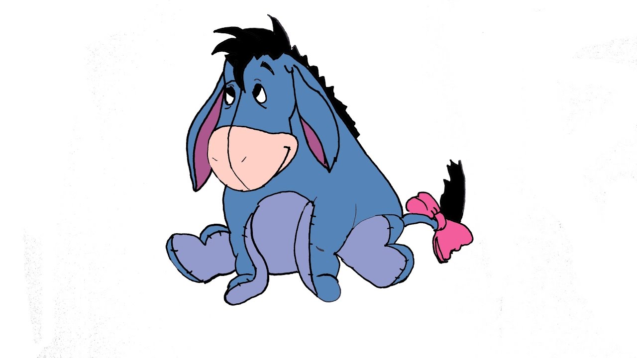 1280x720 How To Draw Eeyore - Eeyore Drawing