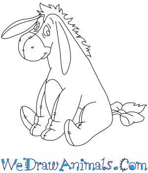 300x350 How To Draw Eeyore From Winnie The Pooh - Eeyore Drawing