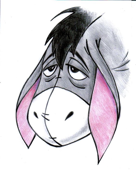 564x700 my favourite donkey draw disney eeyore, disney winnie the pooh - Eeyore Drawing