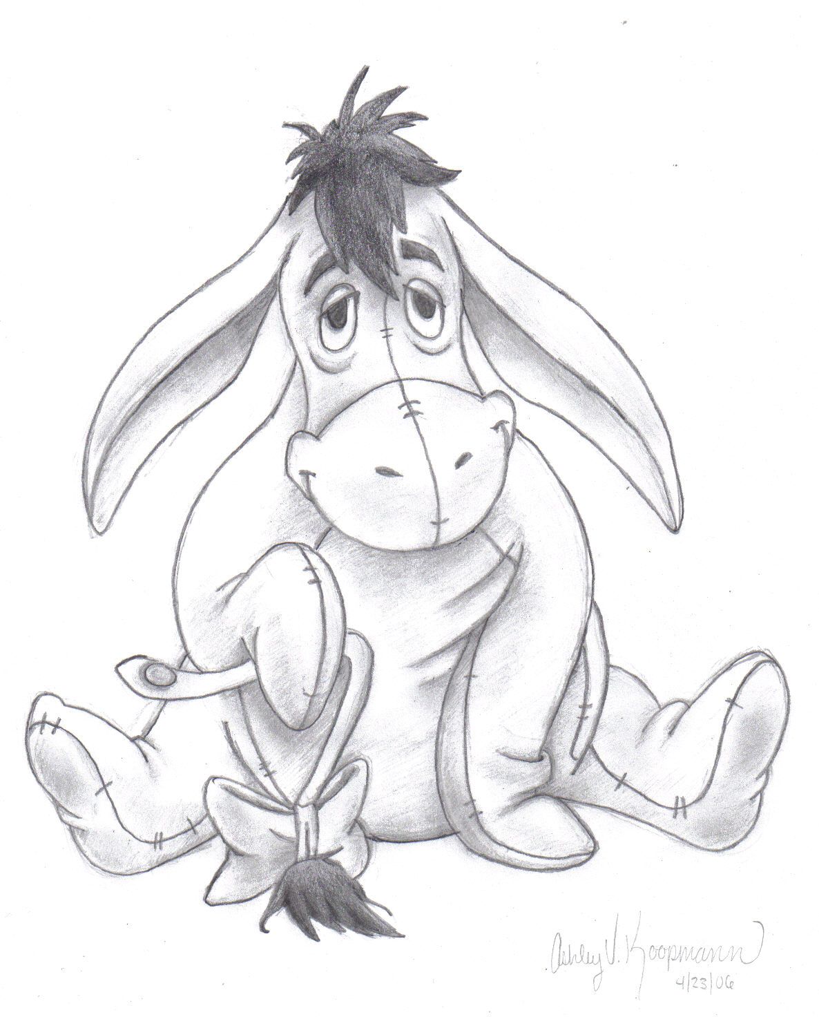 1186x1472 Eeyore - Eeyore Drawing