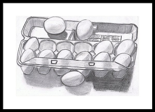 600x433 egg carton party framed print - Egg Carton Drawing