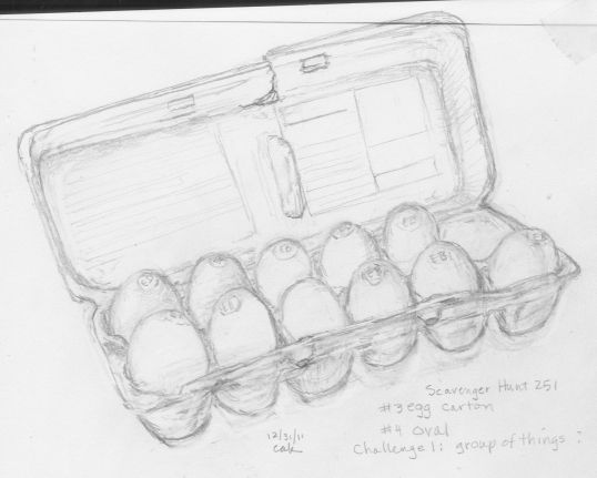 538x431 pencil line drawing of an egg carton - Egg Carton Drawing