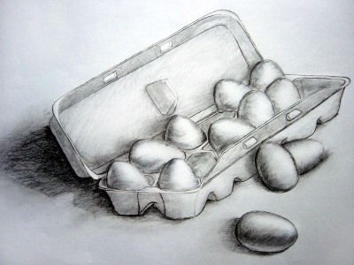 400x300 carton of eggs drawing school in drawings, eggs, painting - Egg Carton Drawing