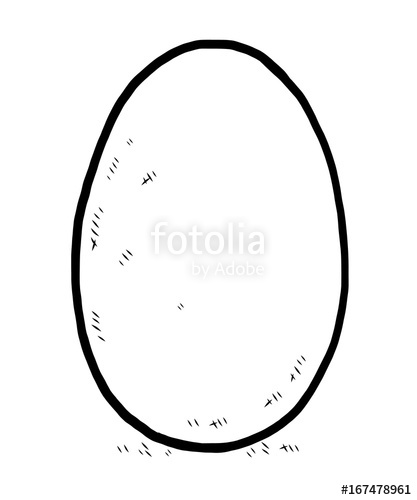 417x500 Egg Cartoon Vector And Illustration, Black And White, Hand Drawn - Egg Cartoon Drawing