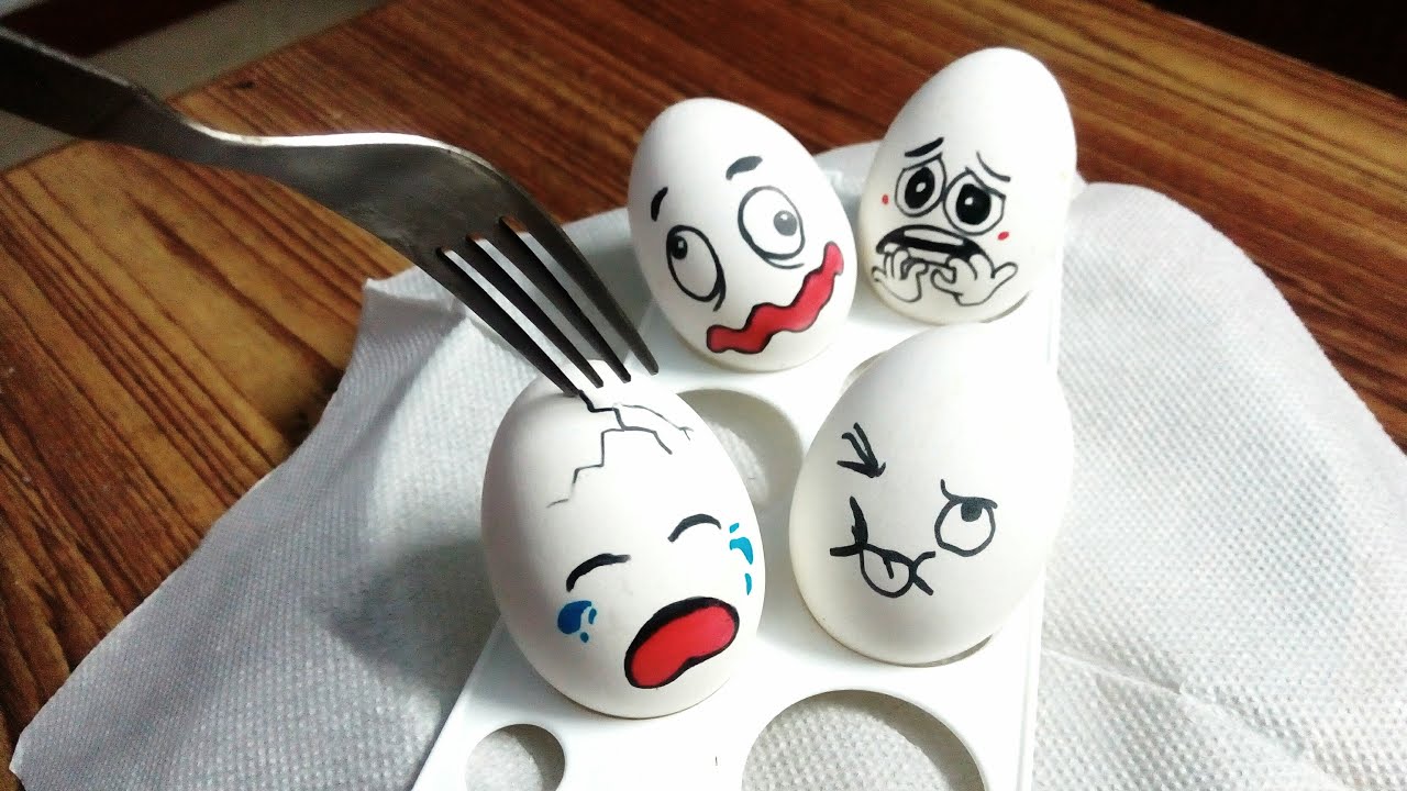 1280x720 Funny Faces Of Egg Drawing - Egg Drawing Faces