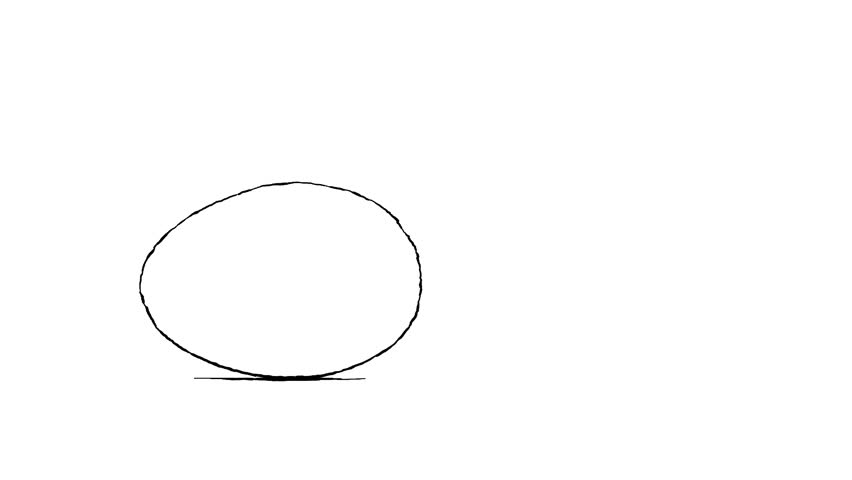 852x480 Contour Hatching Stock Video Footage - Egg Hatching Drawing