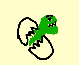 300x250 Dino Egg Hatching Drawing - Egg Hatching Drawing