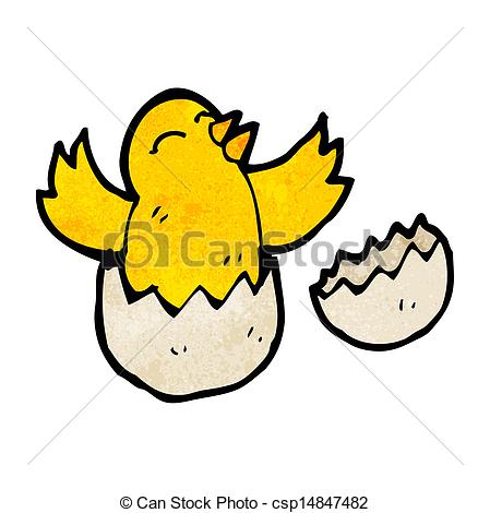 449x470 Cartoon Bird Hatching From Egg - Egg Hatching Drawing