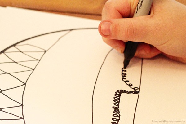 600x400 Easter Egg Line Art - Egg Line Drawing