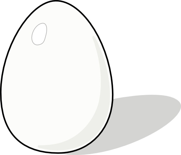 600x515 White Egg Clip Art Free Vector In Open Office Drawing - Egg Line Drawing