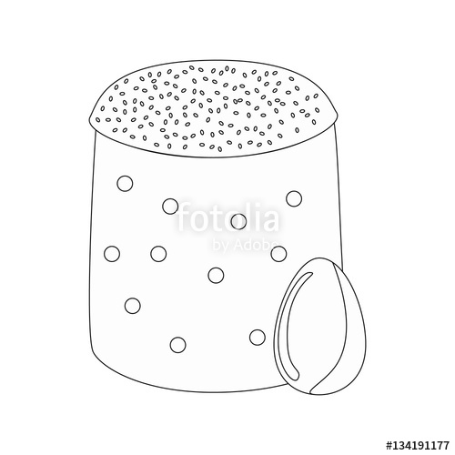 500x500 Easter Cake And Egg Outline Drawing Orthodox Holidays - Egg Outline Drawing