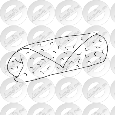 380x380 Egg Roll Outline For Classroom Therapy Use - Egg Roll Drawing