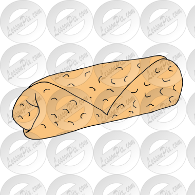 380x380 Egg Roll Picture For Classroom Therapy Use - Egg Roll Drawing