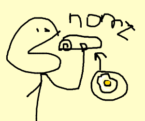 300x250 Guy Eats Egg Roll Drawing - Egg Roll Drawing