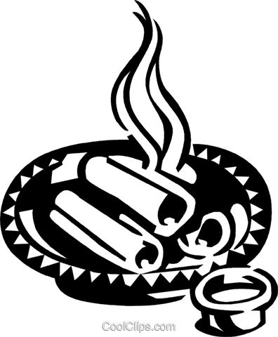 396x480 Egg Rolls Royalty Free Vector Clip Art Illustration - Egg Roll Drawing