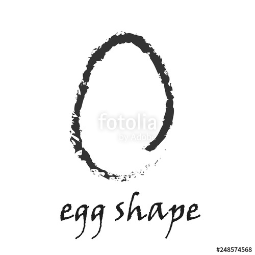 500x500 whole vector egg shape in grunge style stock image and royalty - Egg Shape Drawing