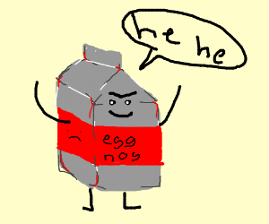 300x250 Evil Eggnog Carton Drawing - Eggnog Drawing