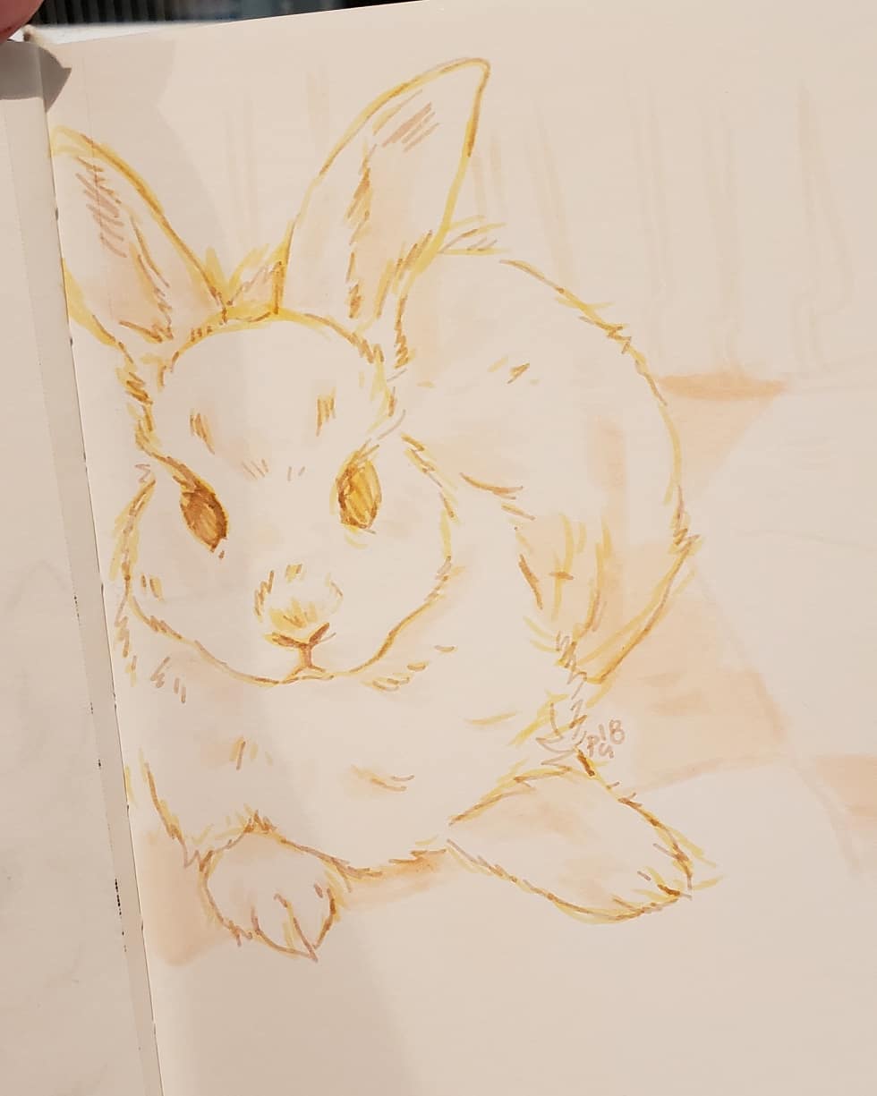 980x1225 Sketch Of My Bun Eggnog!! Rabbits - Eggnog Drawing