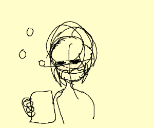 300x250 Someone Eating An Eggnog Drawing - Eggnog Drawing