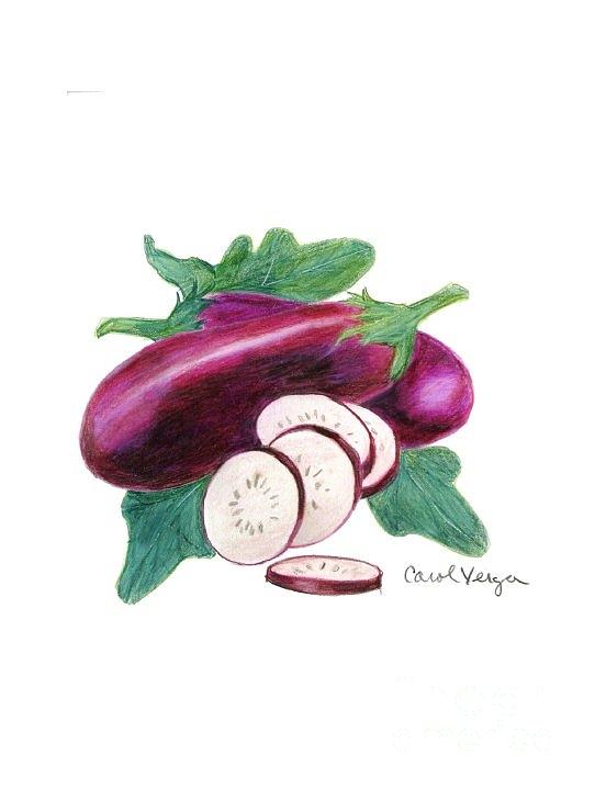 542x719 eggplant drawing - Eggplant Drawing