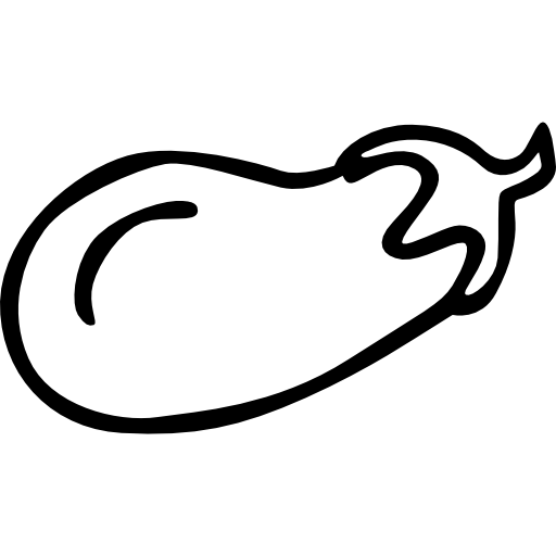 512x512 eggplant hand drawn outlined vegetable - Eggplant Drawing