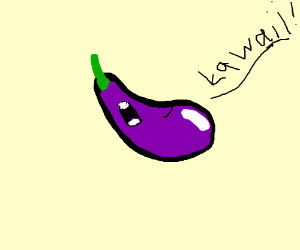 300x250 cute eggplant - Eggplant Drawing