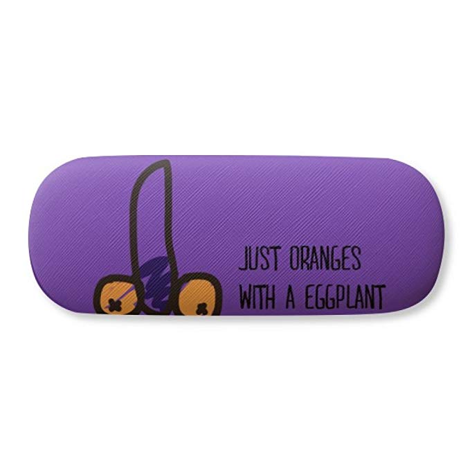 679x679 just oranges with eggplant funny drawing glasses case eyeglasses - Eggplant Drawing
