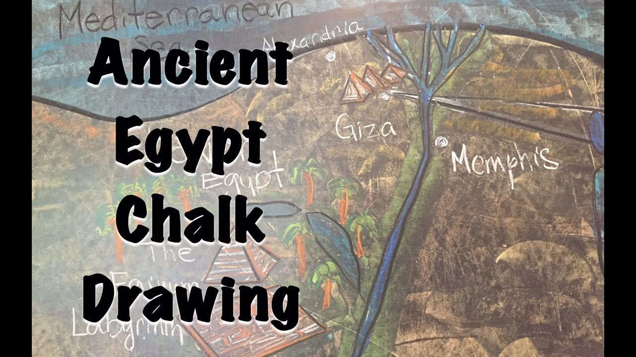 1280x720 map chalk drawing ancient egypt - Egypt Map Drawing
