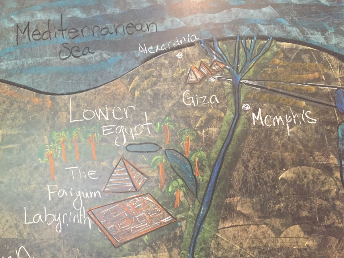 1200x900 ancient egypt map chalk drawing pepper and pine - Egypt Map Drawing