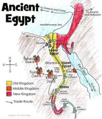 341x400 map of ancient egypt - Egypt Map Drawing