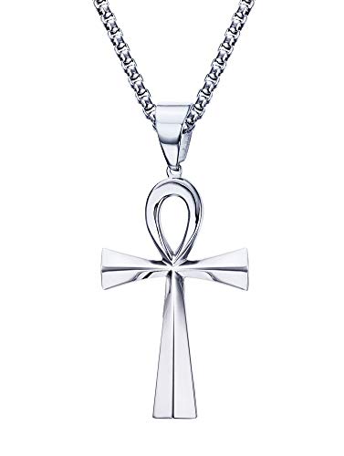 377x500 vnox men's chunky stainless steel egyptian ankh cross pendant - Egyptian Ankh Drawing