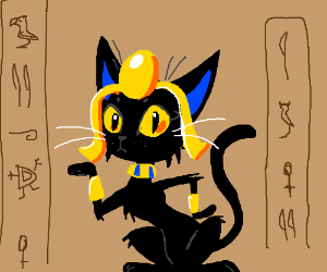 300x250 egyptian cat drawing - Egyptian Cat Drawing