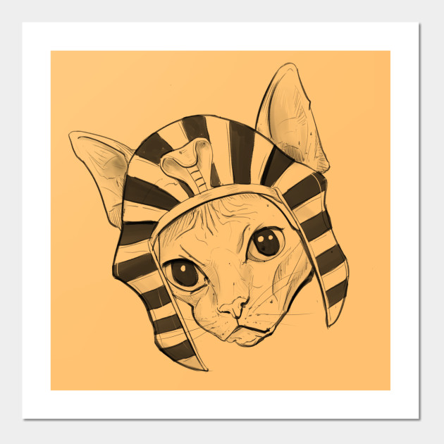 630x630 egyptian sphynx cat drawing - Egyptian Cat Drawing