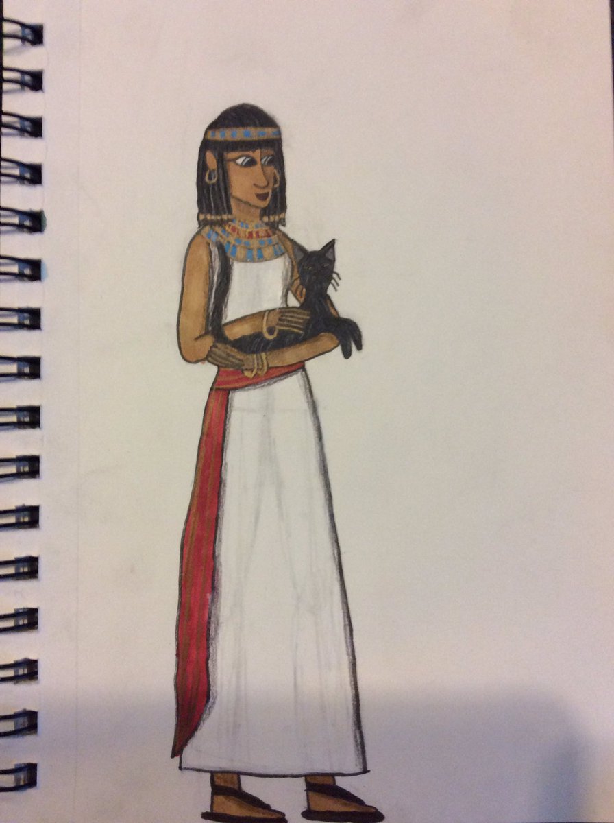 896x1200 rach on twitter drawing of an egyptian lady with a cat - Egyptian Cat Drawing