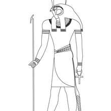220x220 horus egyptian god coloring pages - Egyptian Gods Drawings