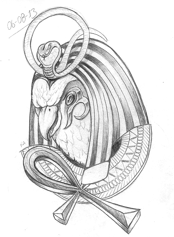 589x800 Sobek Egyptian God - Egyptian Gods Drawings