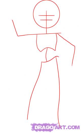 320x520 Step How To Draw An Egyptian Person - Egyptian Person Drawing