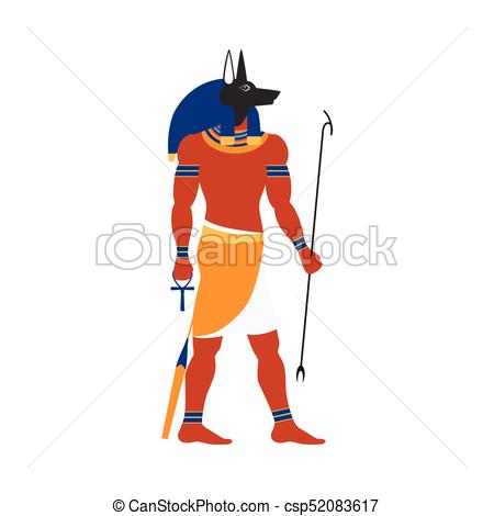450x470 vector flat anubis egypt god icon vector flat anubis - Egyptian Person Drawing