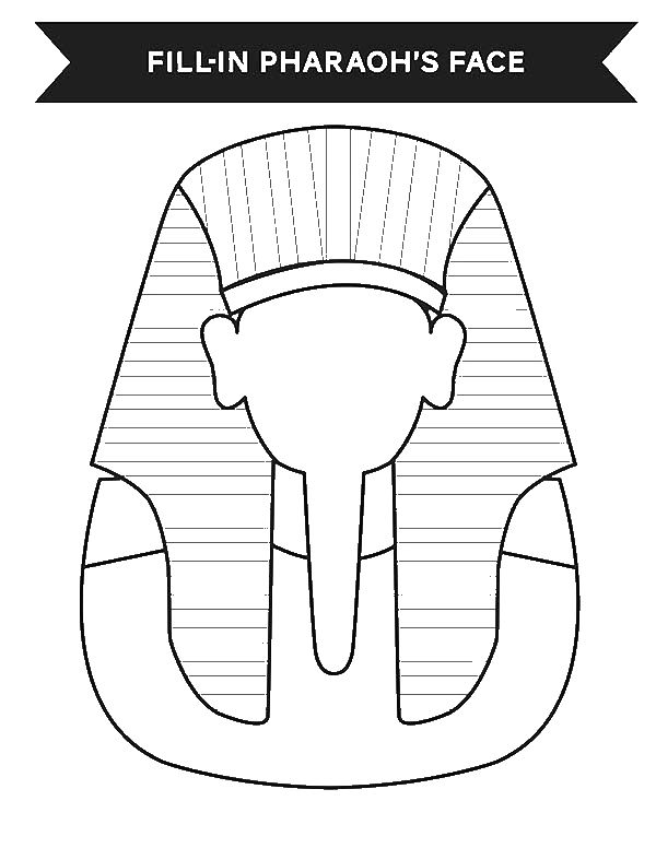 600x776 print your face in ancient egypt pharaoh costume coloring - Egyptian Pharaoh Drawing