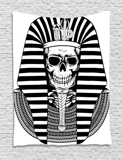420x550 ambesonne king tapestry, egyptian pharaoh ruler mummy - Egyptian Pharaoh Drawing